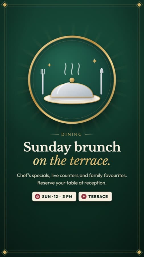 Sunday brunch on the terrace
