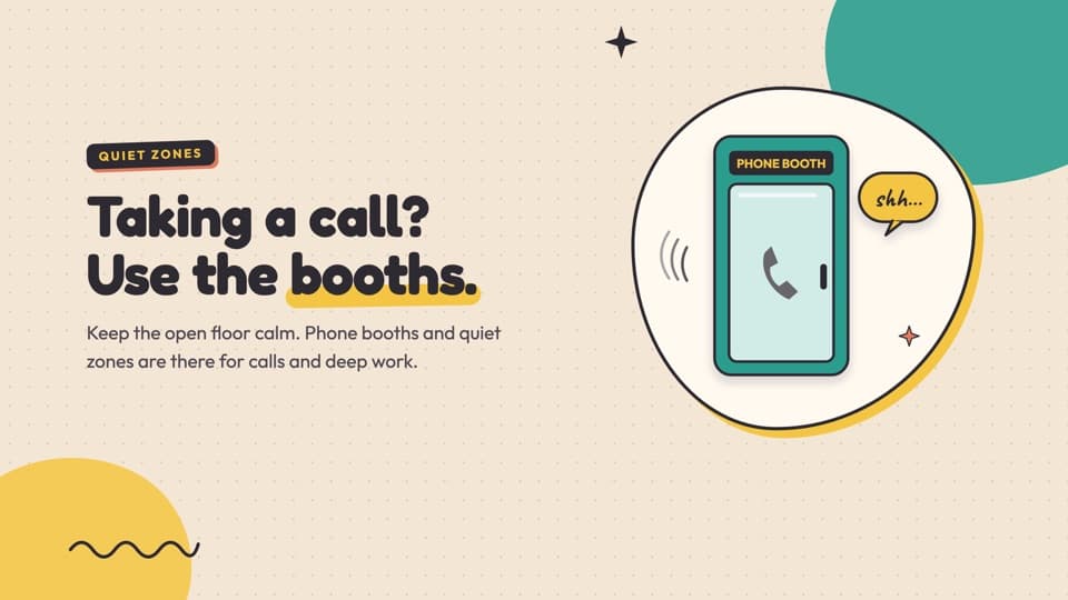 Phone booth etiquette slide