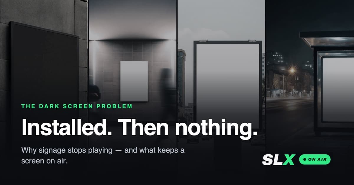 Installed. Then nothing. β SLX On Air on reliability and after-sales support